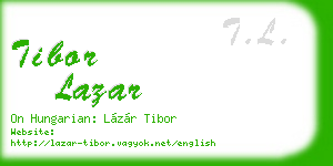 tibor lazar business card