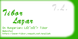 tibor lazar business card